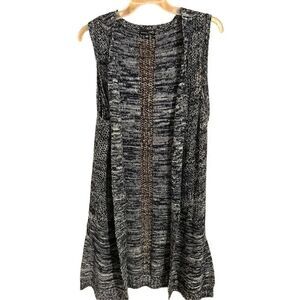 RXB Women’s Size M Blue Knit Sleeveless Vest Knit Cardigan